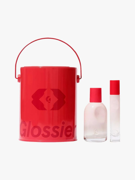 Glossier You Duo in multiple branded components on a light gray background