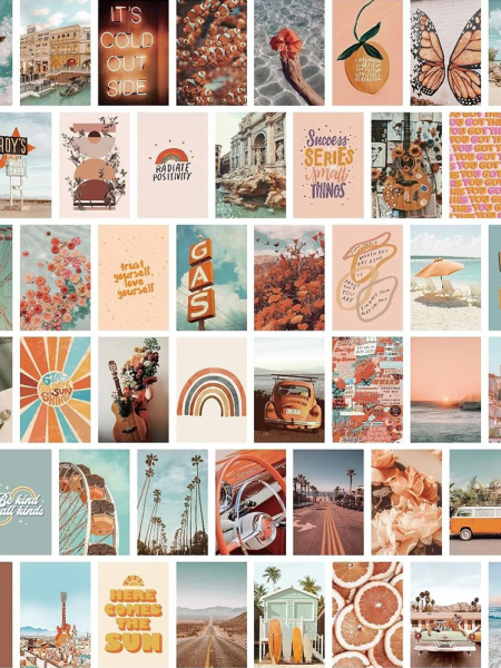 Procida Wall Collage Kit for Teen Girls wall collage on white background