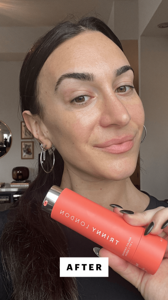 Wohlner after applying Trinny Londons Naked Ambition Serum