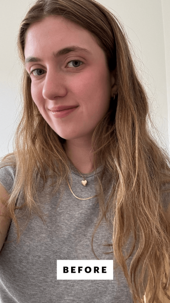 Blackman before using the GHD Glide Smoothing Hot Brush