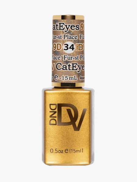 DND Diva 9D Cat-Eye Daydream Gel in Fur-St Place in branded component on a light gray background